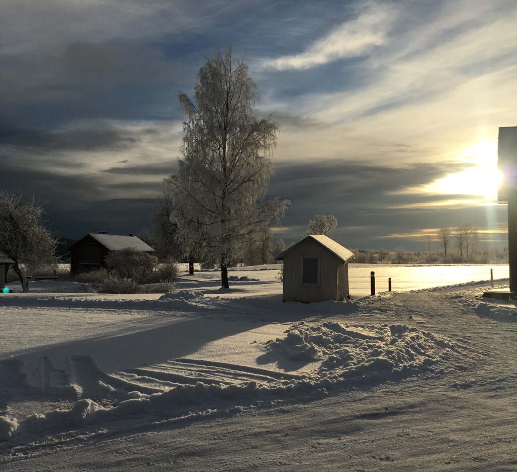 Fin-vinterbild-utsikt-garden